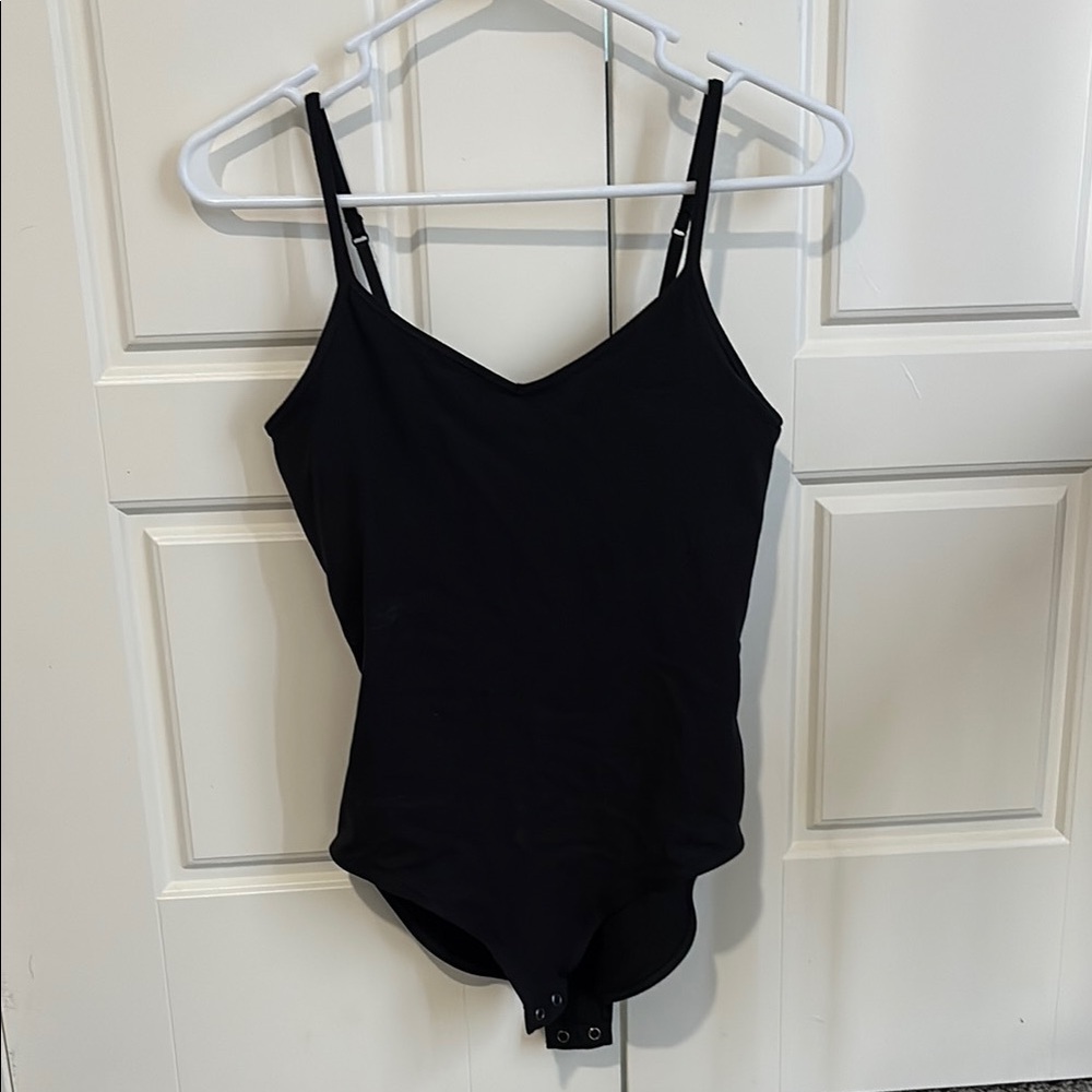Black Spaghetti Strap Bodysuit